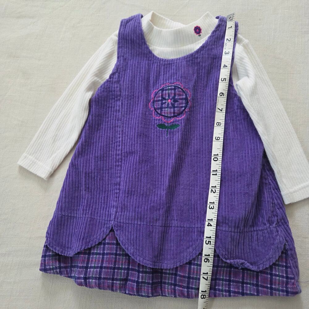 Vintage Purple Dress + Romper Set 24 months - Picture 4 of 5